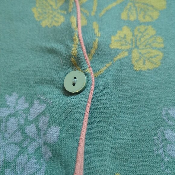 Gudrun Sjoden Marbacka Cardigan Long Sweater Organic Cotton XL Green Blue - Picture 14 of 16